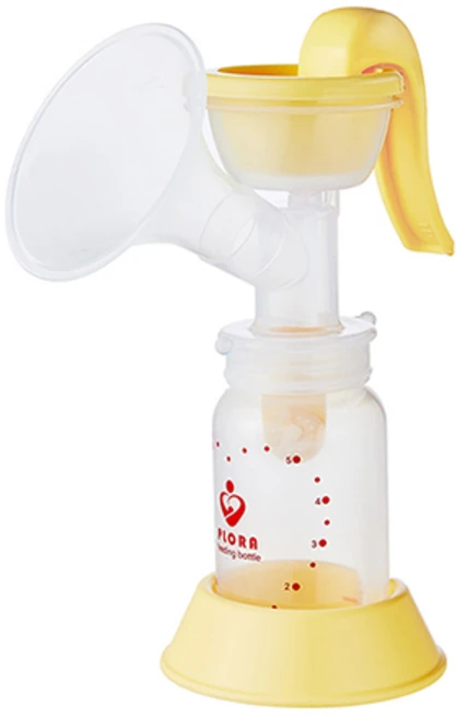 플로라[PLORA] 머리가 좋은 국내산 수동식 모유 착유기, 옐로우, 1개 - 쿠팡