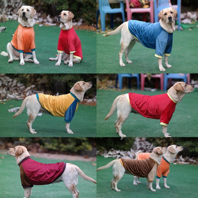 마루랜드 기모극세사 강아지옷 대형견옷 중형견옷 애견옷, 엘오루소매/올리브그린, 1개