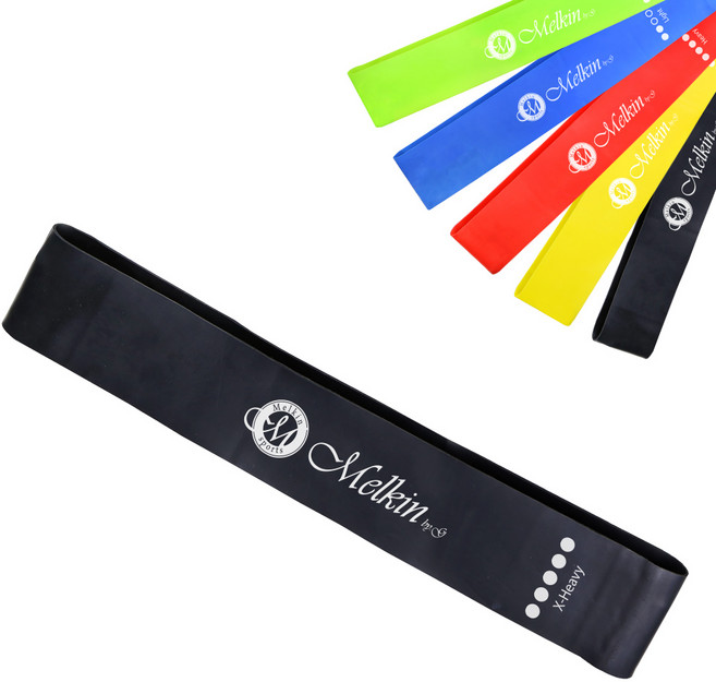 멜킨 루프밴드 스쿼트자세 운동 다이어트 홈트 라텍스 탄력밴드, 블랙