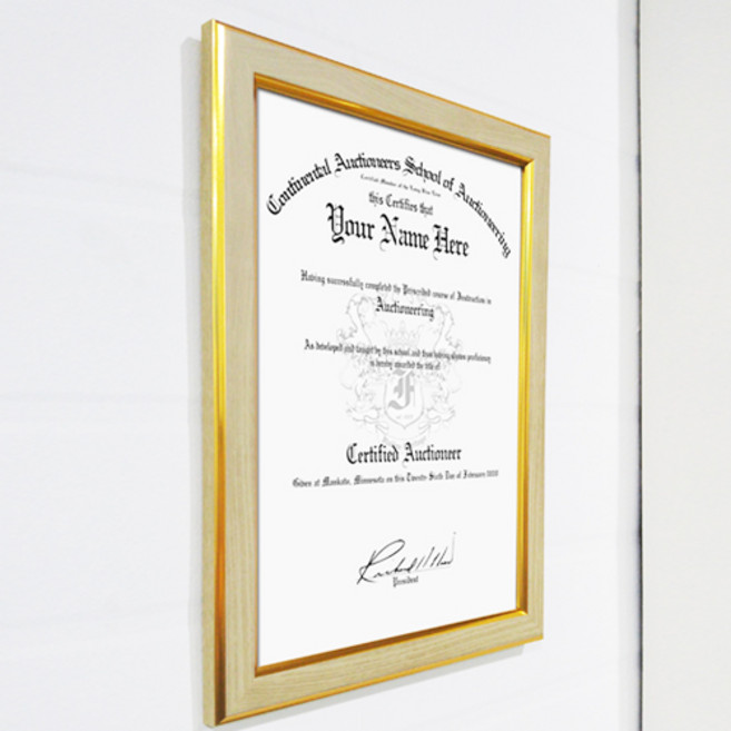 액자가게 착한액자 A4 A3상장액자 벽걸이형 사업자등록증 액자, 미색