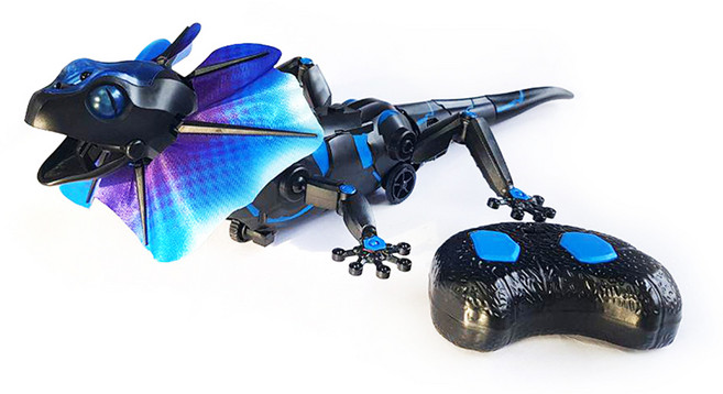 목도리 도마뱀 RC 무선 조종 원격 3채널 장난감, 혼합색상, 1개