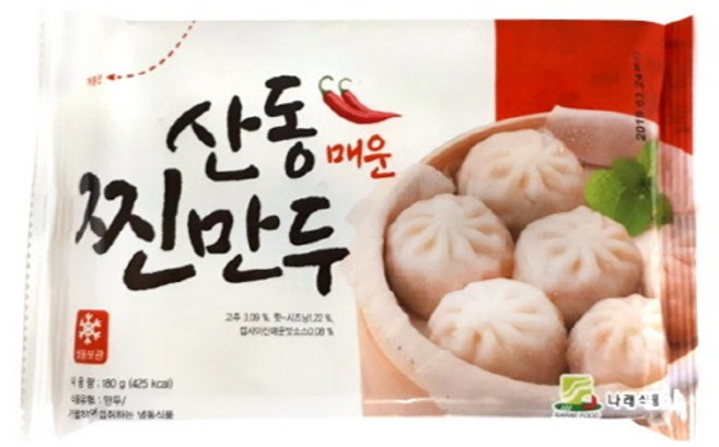 산동 매운 포자찐만두, 180g, 10개