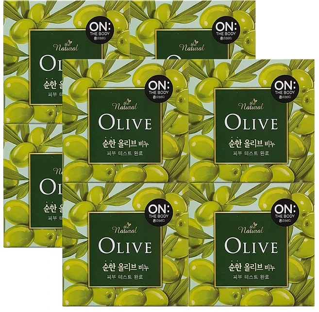온더바디 더내추럴 올리브 수딩 비누, 90g, 8개 - 쿠팡
