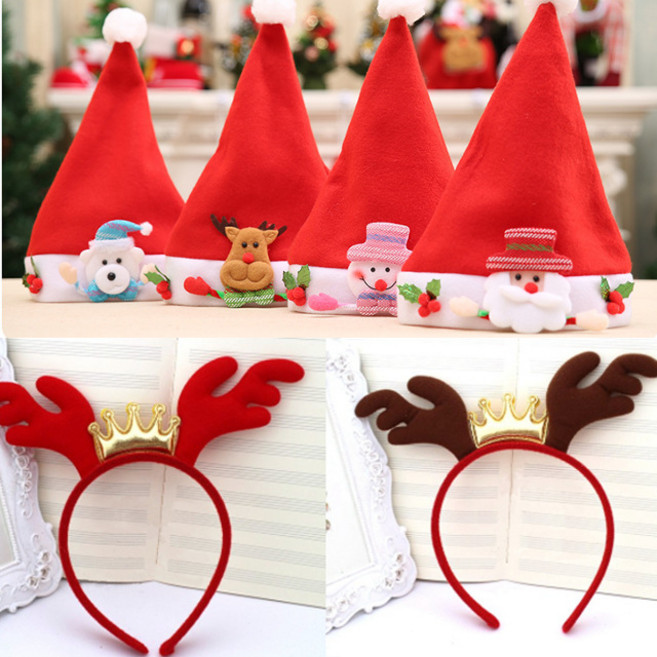 루나버블 산타모자 루돌프 사슴 머리띠 모자 아동 남아 여아 어린이 학생 크리스마스 성탄절 유치원 어린이집 행사 왕관 헤어띠, 루돌프모자