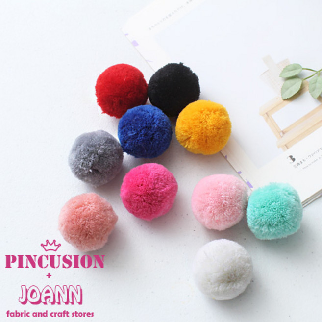 4.5cm털실방울, 진핑크, 1개