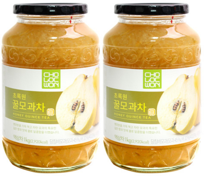 초록원 꿀모과차 액상차, 1kg, 2개