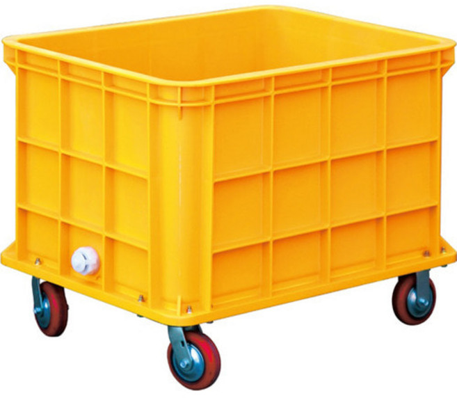 세화 플라스틱 점보상자 점보박스 400L 바퀴포함 공업 약품 식품 대용량 운반, 1개