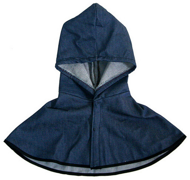 국산 청두건 머리부분 한줄 찍찍이 창없는 용접두건 머리두건 끈조절 작업 청모자, 1개