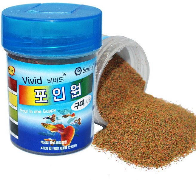 세화 비비드 포인원 구피 사료, 1개, 55g