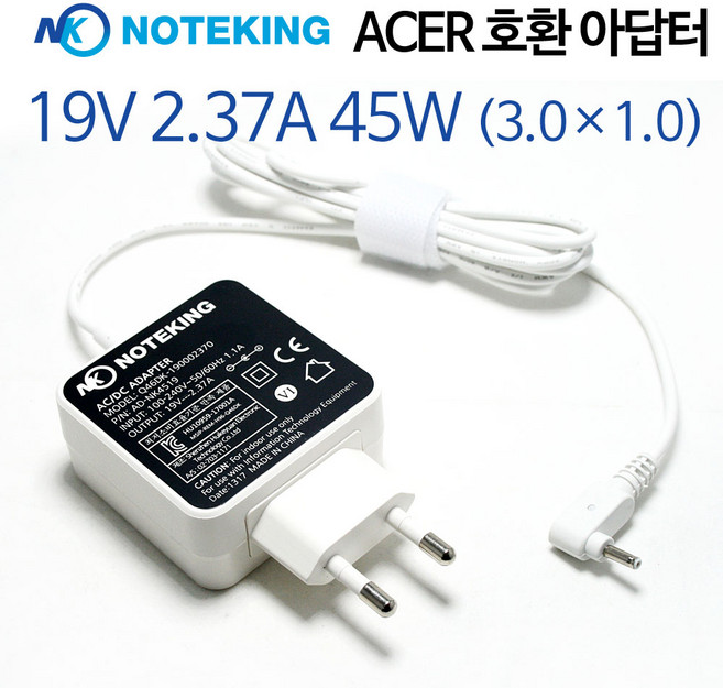 에이서 acer Aspire Swift3 노트북 어댑터 ADP-45AW A 호환 충전기, AD-NK4519, 1개