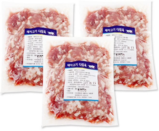 벅스웨이 국내산 돼지고기다짐육 500g, 3개