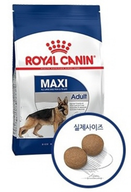 로얄캐닌 강아지사료 맥시 어덜트 4kg, 1개