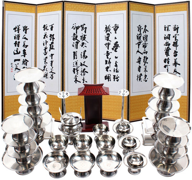 남원공방 스텐 제기 세트 DG 37P+병풍, 1세트