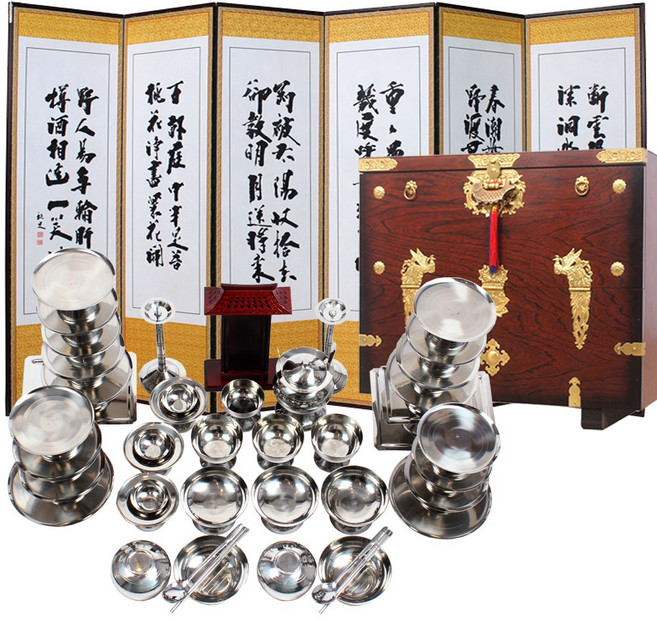 남원공방 스텐 제기 세트 DG2.0 47P+제기함+병풍, 1세트