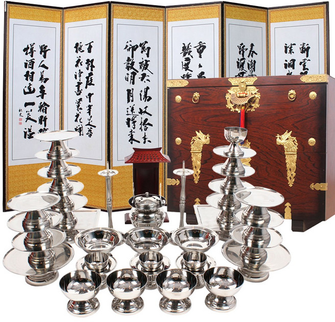남원공방 스텐 제기 세트 BS2.0 37P+제기함+병풍, 1세트