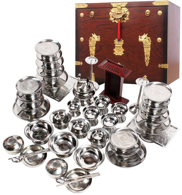 남원공방 스텐 제기 세트 BSD 47P+제기함, 1세트