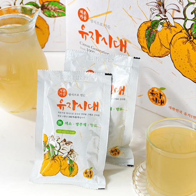 우체국쇼핑 프리미엄 고흥유자즙 유자시대 115ml, 60개