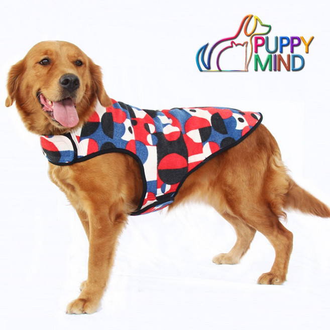 퍼피마인드 벨크로 체크 자켓, 레드, 1개