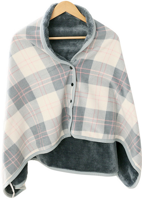 와이홈 망토 담요 똑딱이 숄더 블랭킷 극세사 양털 어깨 무릎
