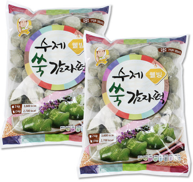 바우네 웰빙 쑥감자떡2kg 2개, 2kg
