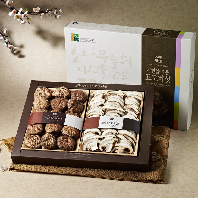 자연두레 혼합버섯세트1호 (흑화고200g+표고절편150g), 단품, 1개