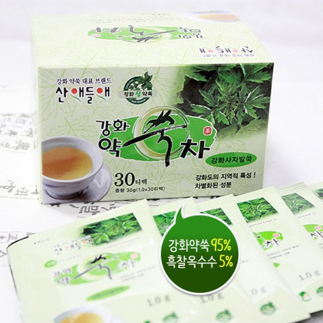 산애들애 강화약쑥(강화사자발쑥) 티백 쑥차, 1g, 30개입, 1개