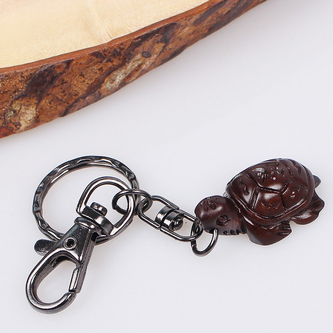 불교나라 국산 벽조목 (옴) 거북이 열쇠고리-소, 1개