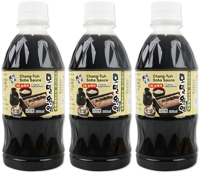 벅스웨이 모밀원액 350ml 장국, 3개