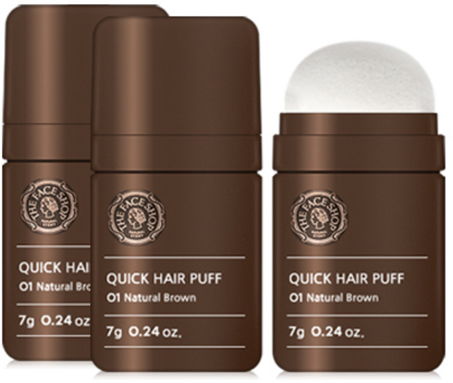 더페이스샵 퀵 헤어 퍼프섀도 7g, 01 내추럴브라운, 2개