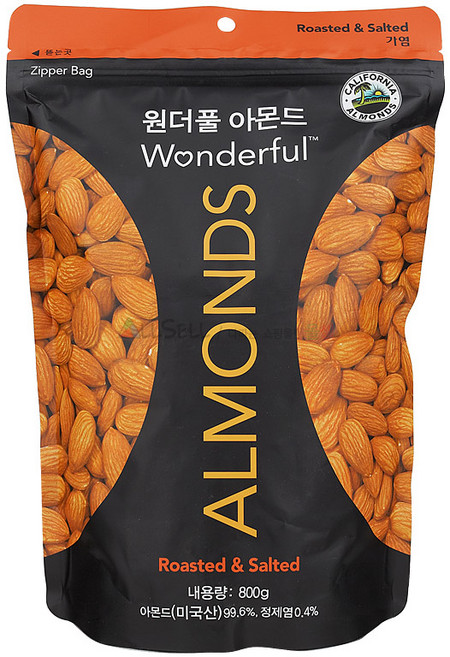 원더풀 아몬드(가염) 아몬드, 800g, 1개