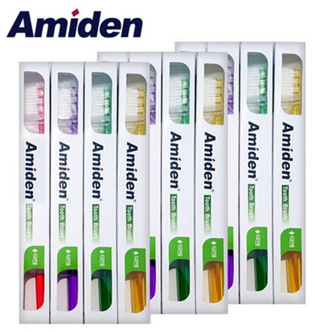 아미덴 치과전용 교정용 칫솔 (슬림모) 미세모 부드러운모 기능성 교정칫솔, 12개입, 1세트