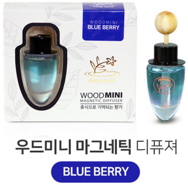 허브모아 아르망 우드미니 차량용 용량 12ml 방향제, 블루베리 013016, 1개