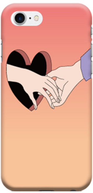 두리케이스 갤럭시A7 2015 A7 2016 2017 마주잡은 두손 디자인하드 휴대폰 케이스