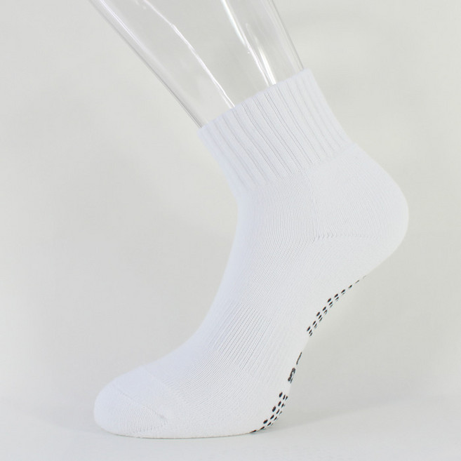 에어로빅 줄양말(중목양말) 스포츠 중목양말 국산 이중쿠션 미끄럼방지, 전체흰색, 1개