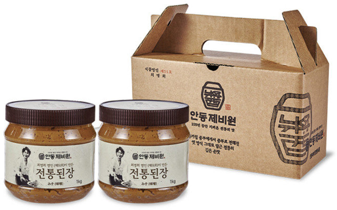 안동제비원 전통된장 1kg+1kg, 2kg, 1개