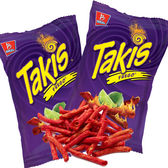 바르셀 타키스 Takis 가장매운 또띠자칩 스낵 92.3g 과자세트, 2개