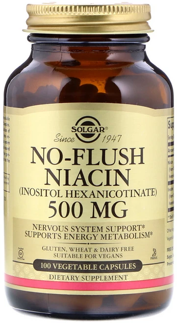 솔가 노-플러쉬 니아신 500mg 베지터블 캡슐, 1개, 100정 - 쿠팡