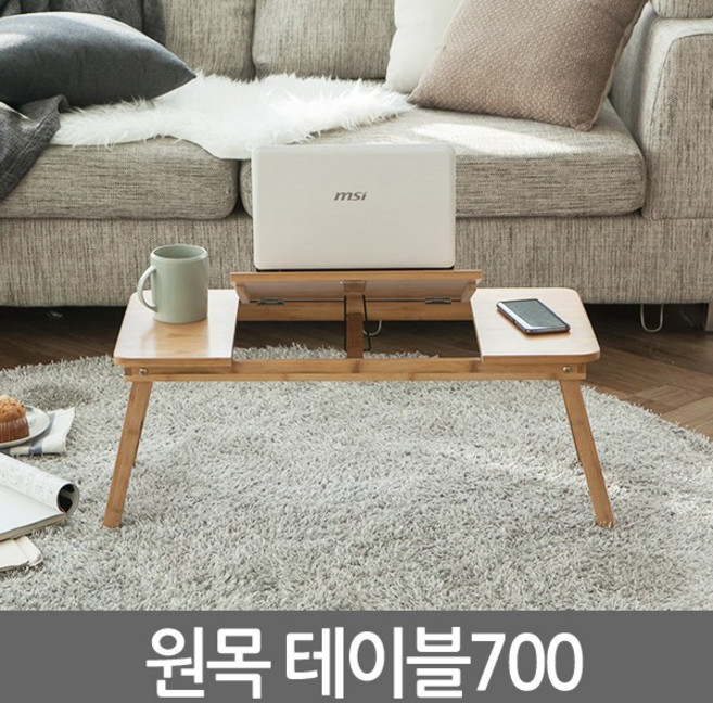 E.T.Shop 미니테이블 공부상 어린이공부상 유아책상 좌식 휴대용 접이식, 원목 노트북 테이블 700