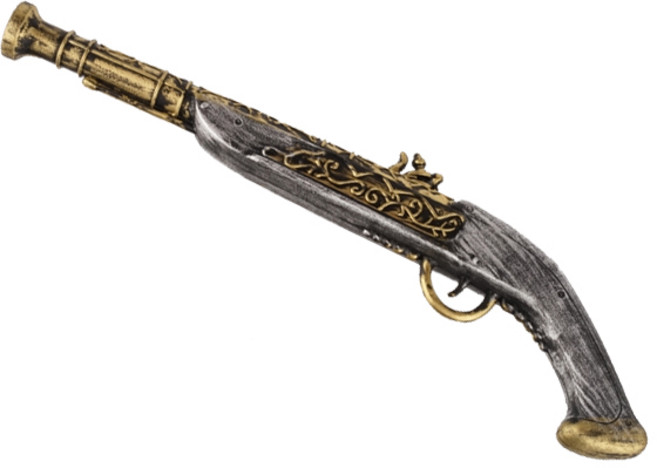 파티쇼 캐리비안 권총 모형 할로윈 파티 공포 엽기 공연 연극 분장 소품