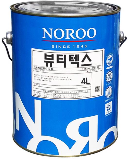 노루페인트 천장 천정용 수성페인트 뷰티텍스, 백색 극무광, 4L, 1개