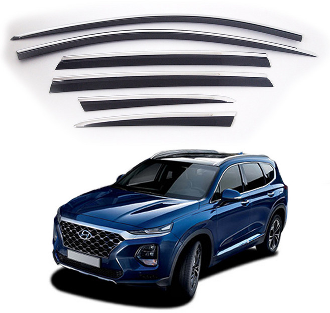 오토크로바 싼타페TM 블랙 다이아몬드 썬바이저 D983 윈도우 몰딩 빗물받이 도어