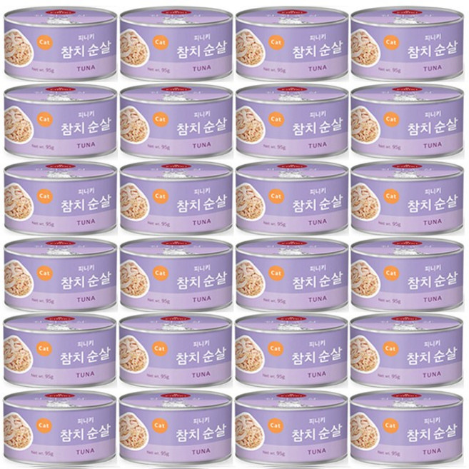 피니키 캣 참치&순살 캔 95g, 24개