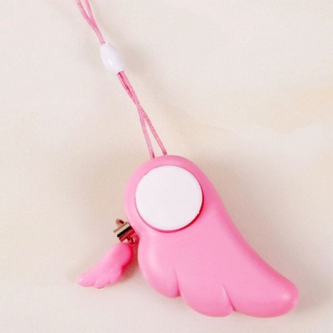 도매창고 천사 경보기 호신용 휴대용경보기 키링 호신용품 열쇠고리 보안 방범 목걸이 알림 SOS 휘슬 안전, 1개