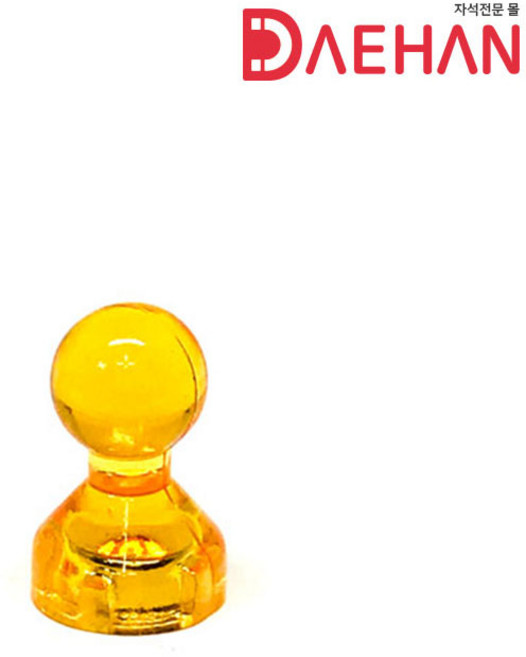 초강력 네오디움 큐티자석 11mm 체스형 메모홀더, 주황, 1개