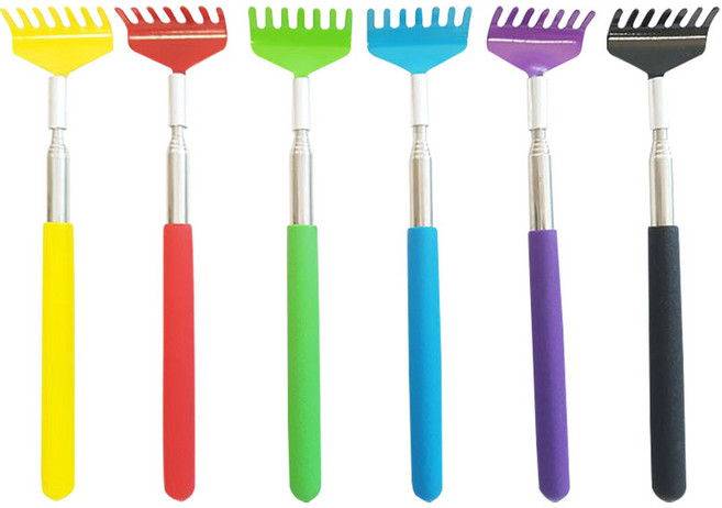 미다스리빙 안테나 칼라 효자손 6개 랜덤발송, 레드, 옐로우, 그린, 퍼플, 블루, 블랙, 1세트