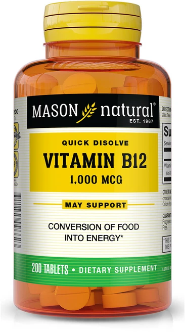 매이슨네츄럴스 비타민 B-12 1000mcg 타블렛, 1개, 200정 - 쿠팡