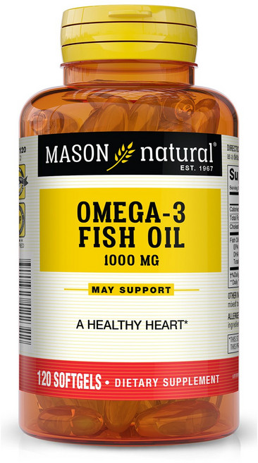 Mason Naturals 오메가 3 피쉬 오일 1000mg 소프트젤, 1개, 120정