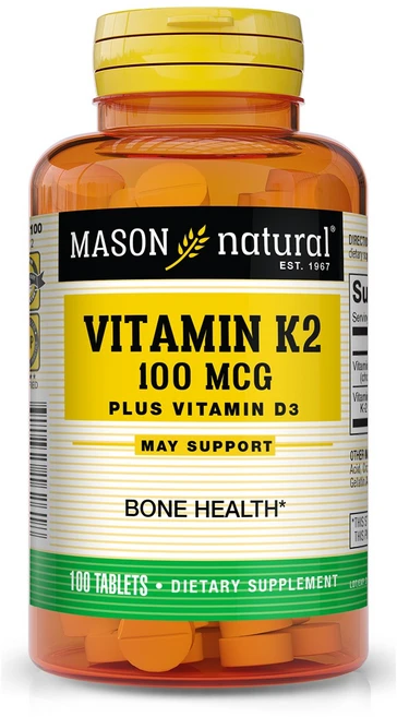 매이슨네츄럴스 비타민 K2 100mcg 플러스 D3 타블렛, 100개입, 1개, 100정 - 쿠팡