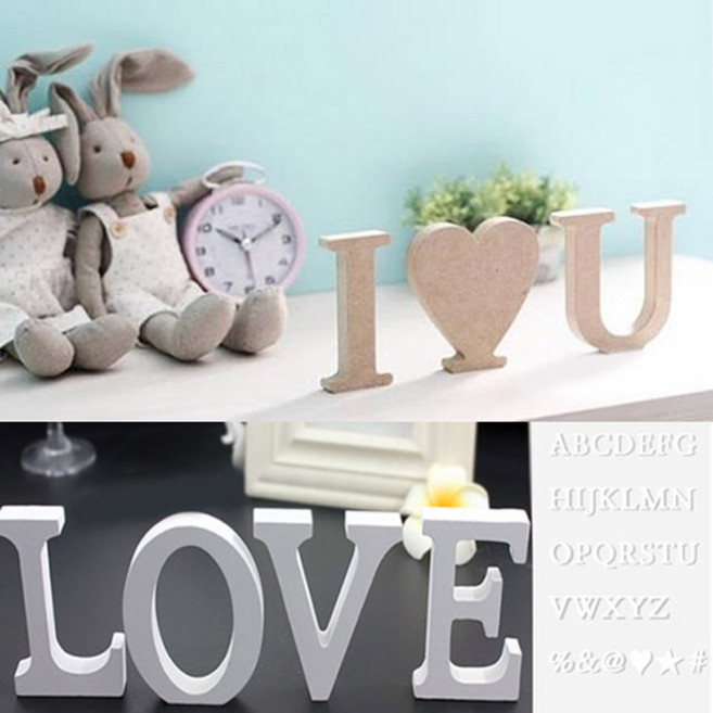 NK 우드 이니셜 인테리어소품 몰딩, 화이트