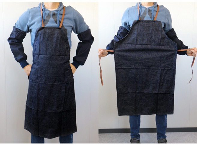 다모아MRO 청앞치마 용접앞치마 목공앞치마 앞치마, 1개